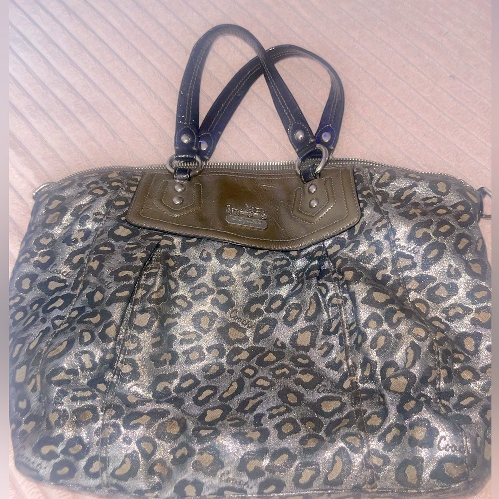 Y2K COACH cheetah print handbag